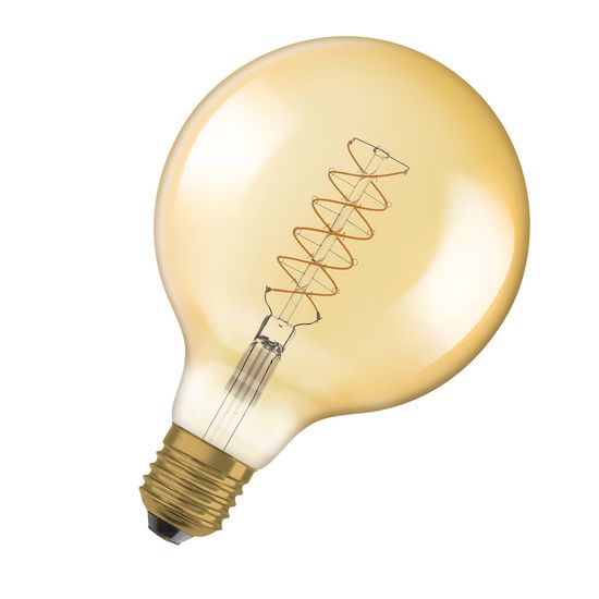 Vintage 1906 LED CLASSIC SLIM FILAMENT Globe DIMMABLE 4.8W 822 Gold E27