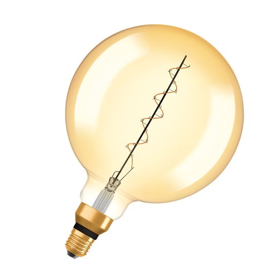 Vintage 1906 LED CLASSIC SLIM FILAMENT Globe DIMMABLE 4.8W 822 Gold E27
