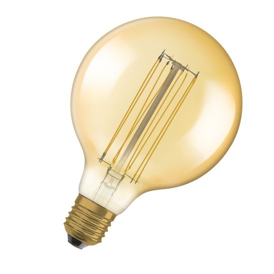 Vintage 1906 LED CLASSIC SLIM FILAMENT Globe DIMMABLE 5.8W 822 Gold E27