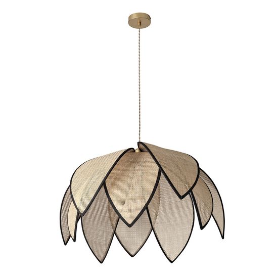 Decor Rattan Lotus Pendant 670 E27 Brown
