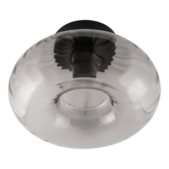 Decor Smoke Glass Ceiling E27 Black