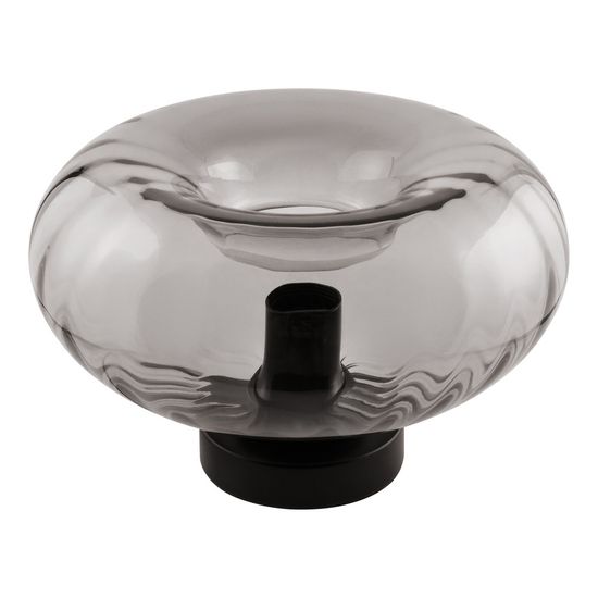 Decor Smoke Glass Table E27 Black