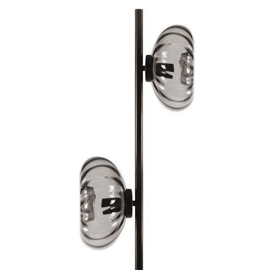 Decor Smoke Glass Floor 2xE14 Black