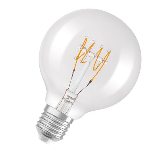 Vintage 1906 LED CLASSIC SLIM FILAMENT Globe DIMMABLE 4.8W 827 Clear E27