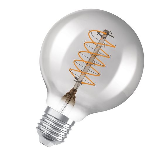Vintage 1906 LED CLASSIC SLIM FILAMENT Globe DIMMABLE 7.8W 818 Smoke E27