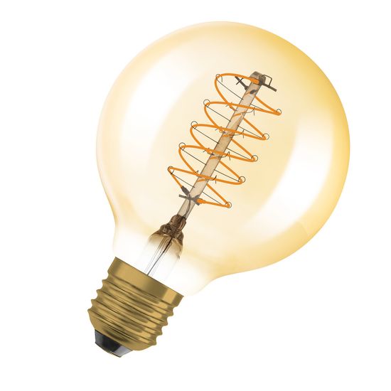 Vintage 1906 LED CLASSIC SLIM FILAMENT Globe DIMMABLE 4.8W 822 Gold E27