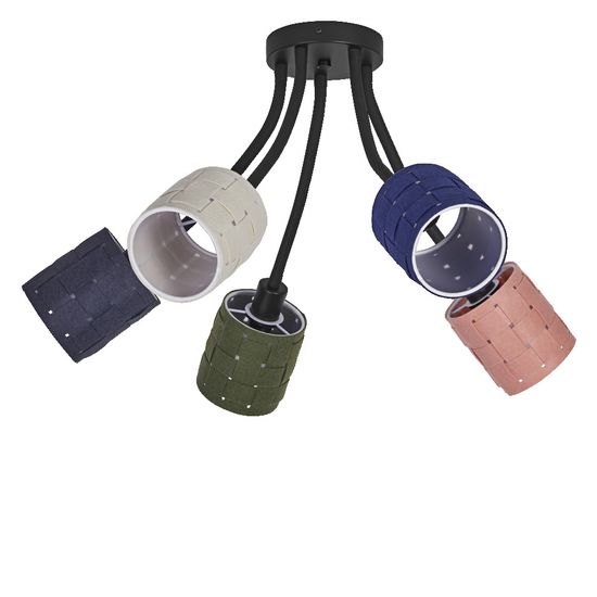 Decor Felt Weaving Cans Ceiling 5XE14 Multicolor