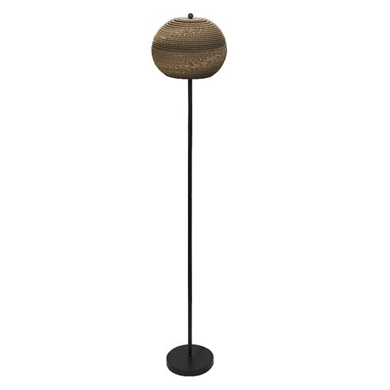 Decor Cardboard Ball Floor E27 Brown