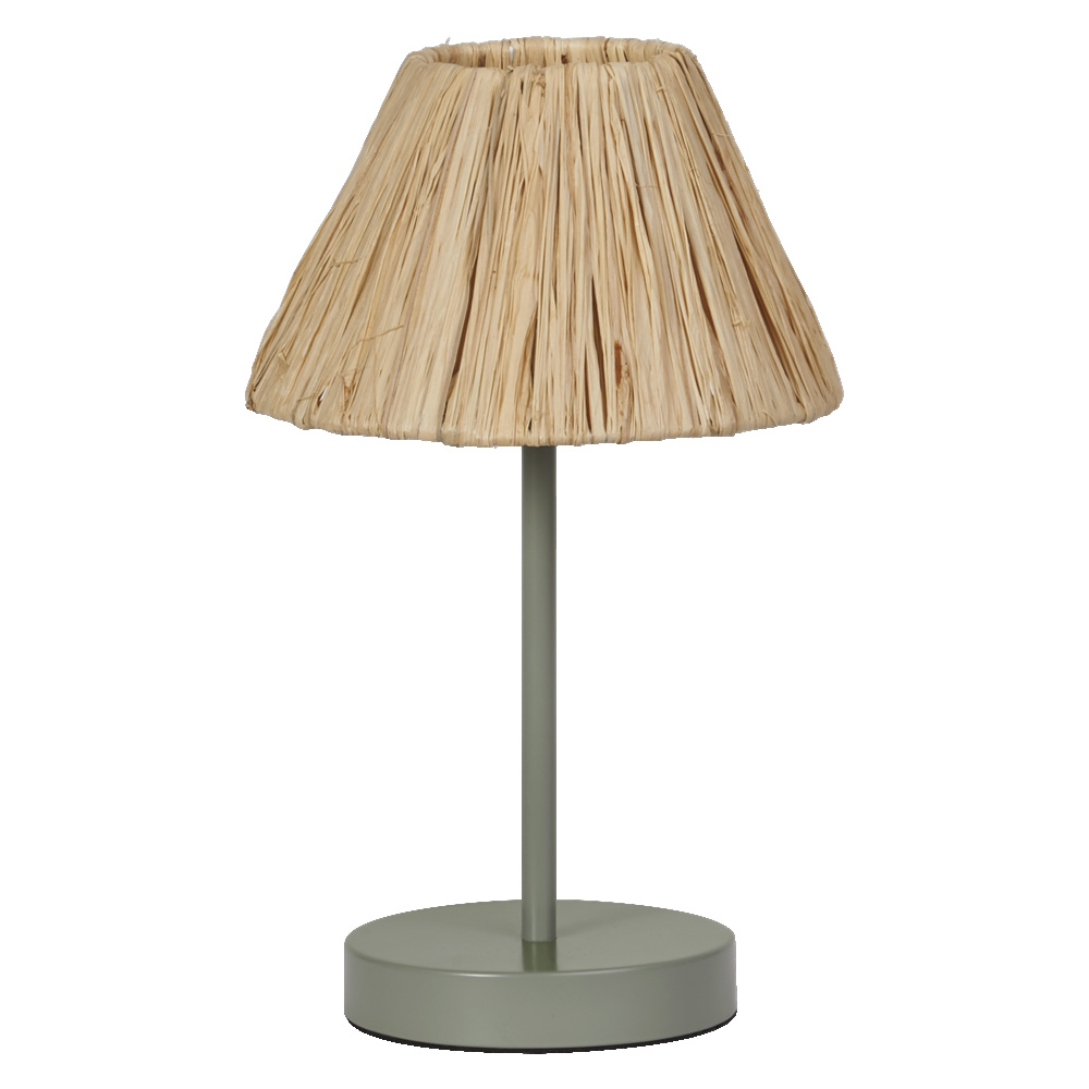 Decor Raffia Table E27 Green