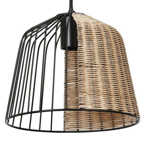 Decor Cage Bell Pendant E27 Black