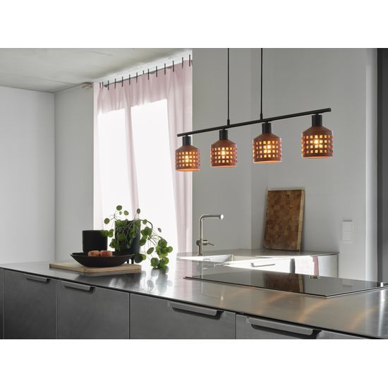 Decor Clay Windows Pendant LN 4XE27 Brown
