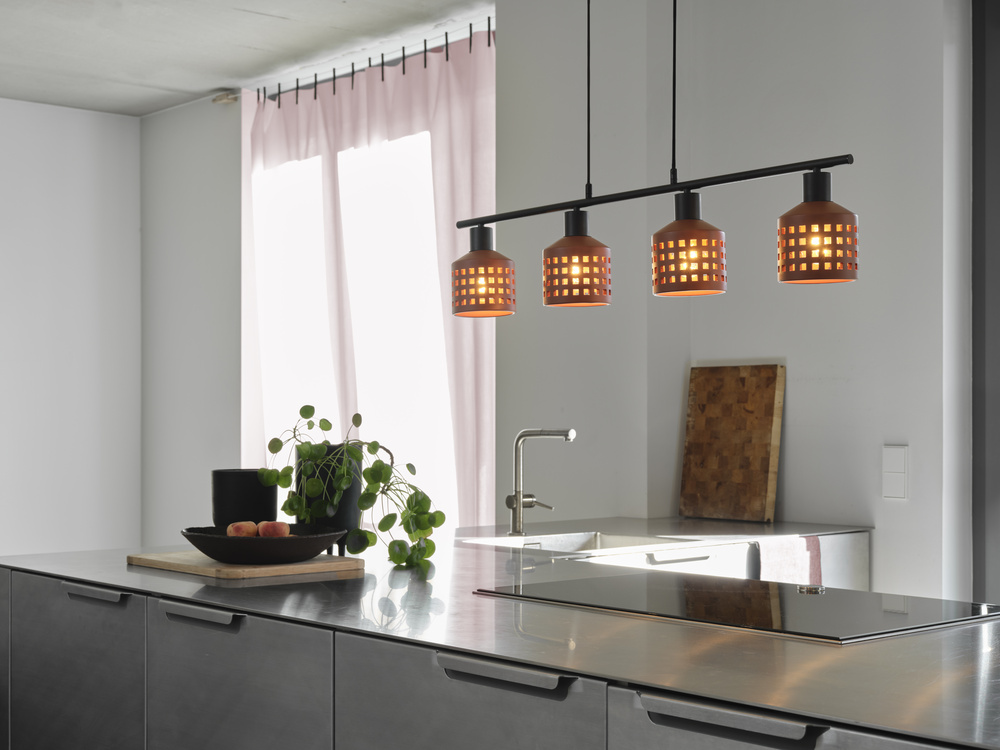 Decor Clay Windows Pendant LN 4XE27 Brown