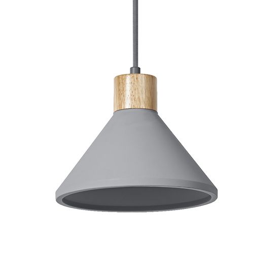 Decor Concrete Wood Pendant 220 mm E27 Dark Grey