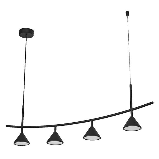 Decor Fuji 4XPendant Linear 16W 930 Black