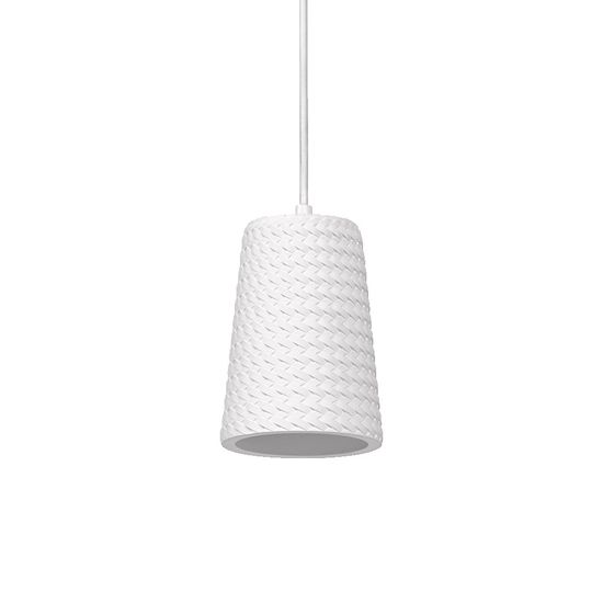 Decor Plaster Cone Pendant E27 White