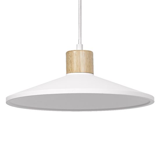 Decor Plaster Wood Pendant 320 mm E27 White