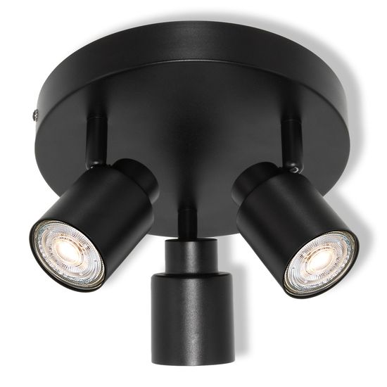 LED SPOT PRIMAL BLACK 3XGU10 PLATE BLACK