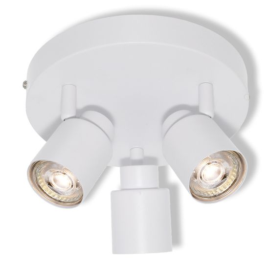 LED SPOT PRIMAL WHITE 3XGU10 PLATE WHITE