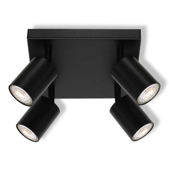 LED SPOT ELEMENTAL BLACK 4XGU10 PLATE BLACK