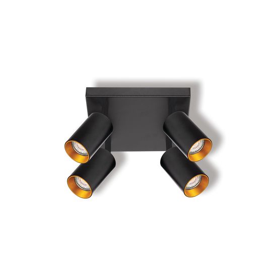 LED SPOT ETERNAL BLACK 4XGU10 PLATE