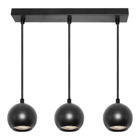 LED SPOT SPHERAL BLACK 3XGU10 PENDANT