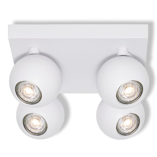 LED SPOT SPHERAL WHITE 4XGU10 PLATE