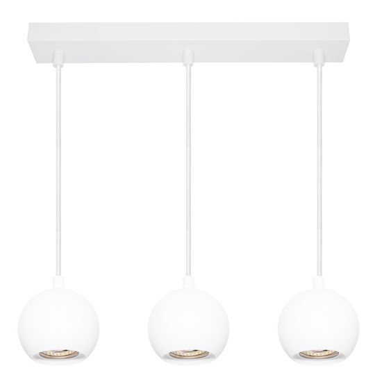 LED SPOT SPHERAL WHITE 3XGU10 PENDANT