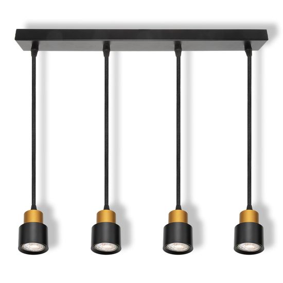 LED SPOT SECTORAL BLACK 4XGU10 PENDANT