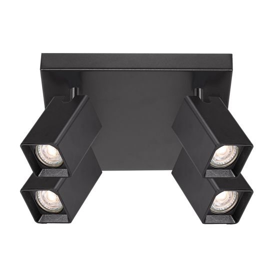 LED SPOT ANGULAR BLACK 4XGU10 PLATE