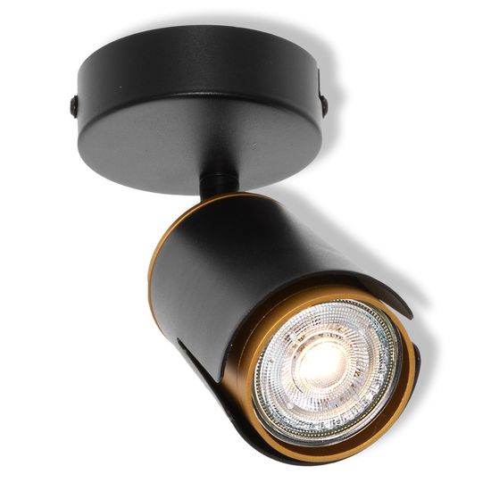 LED SPOT COLLAR BLACK 1XGU10 ROUND