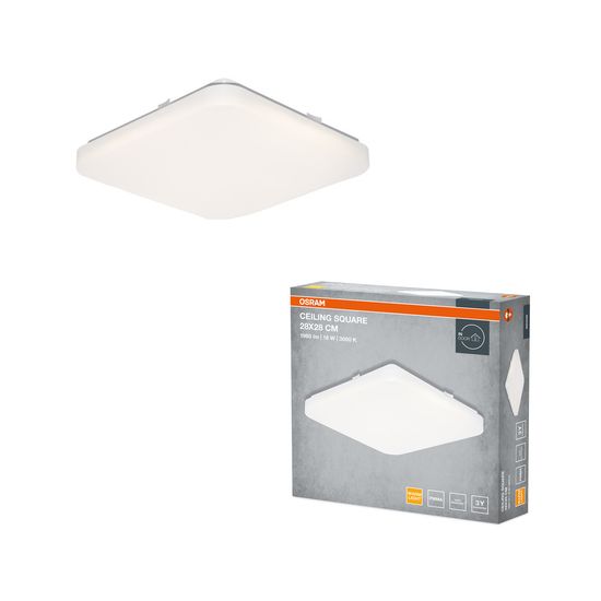 CEILING SQUARE IP20 28x28cm 18W 3000K IP20