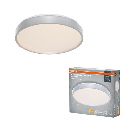 CEILING LUXO SILVER SENSOR ⌀ 32 cm 18W 3000K IP20 SILVER